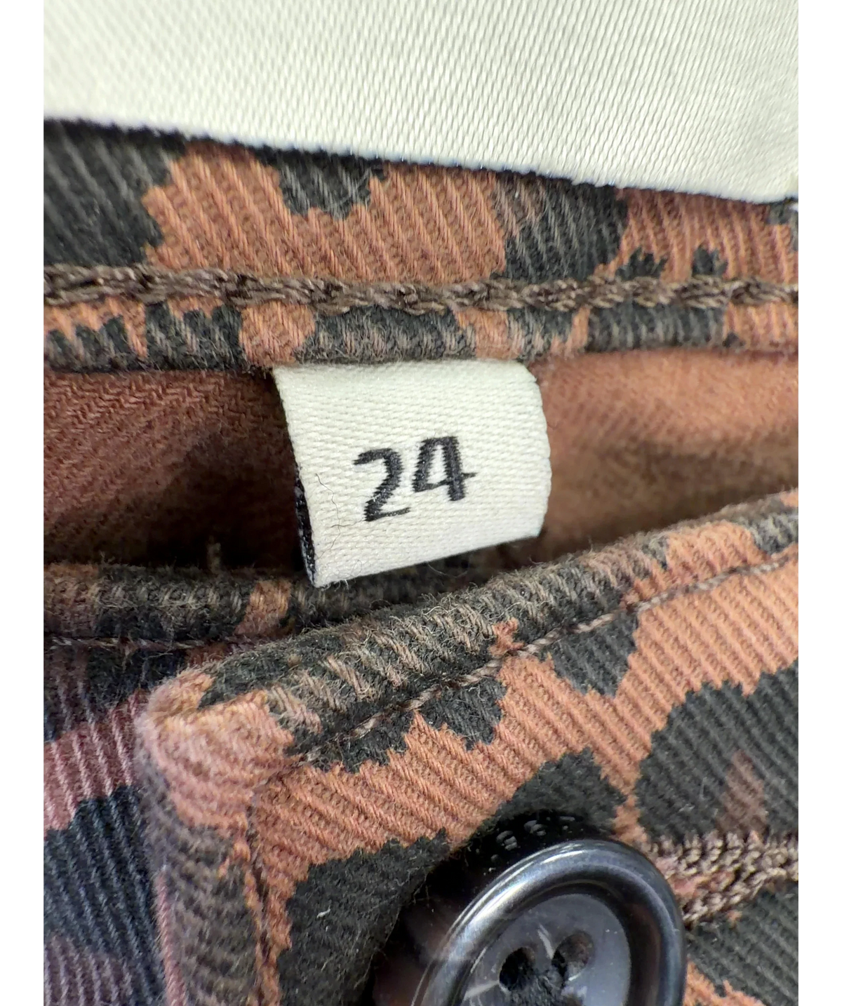 DL1961 Brown Miro Barrel 28" Jeans, size W24 — care label