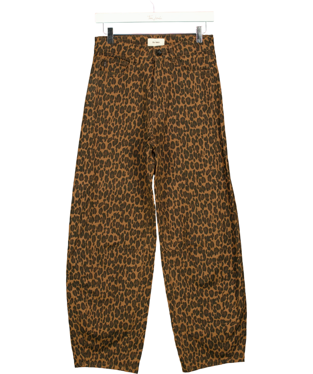 DL1961 Brown Miro Barrel 28" Jeans, size W24 — front