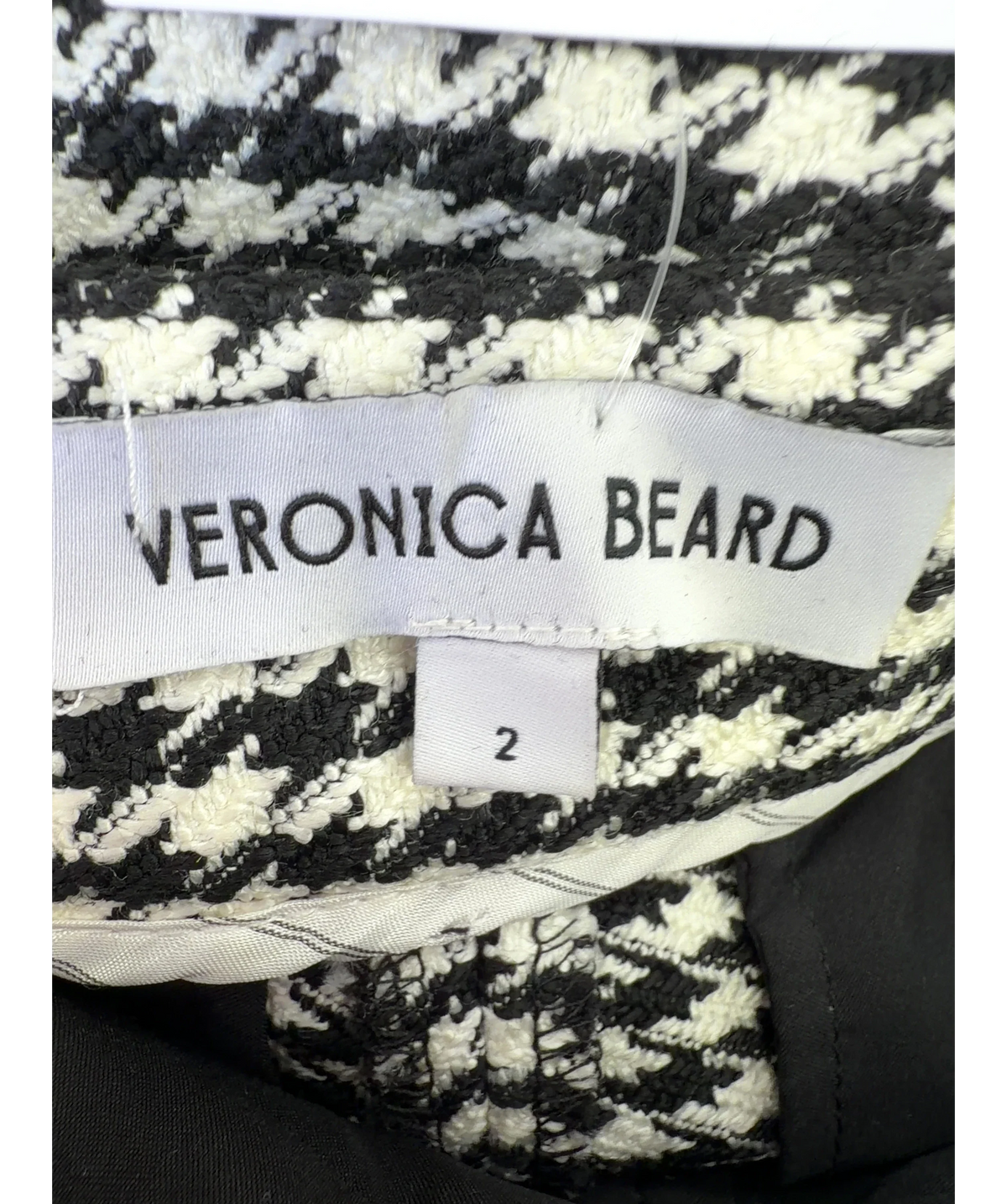 Veronica Beard Black Arte Pant, size UK 6 — detail