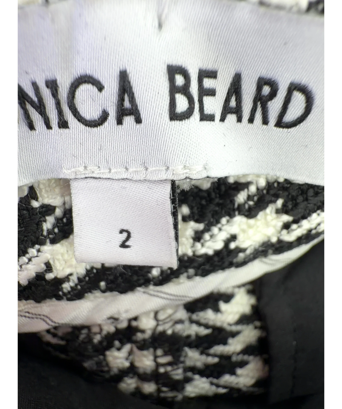 Veronica Beard Black Arte Pant, size UK 6 — care label