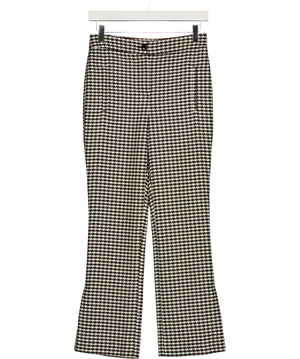 Veronica Beard Arte Pant Black And White Houndstooth Trousers UK 6