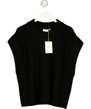 By Malene Birger Black 100% Wool Farima  Relaxed-fit Sleeveless Knit  UK M