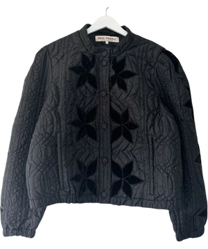 Free People Quinn Quilted Jacket Black UK M