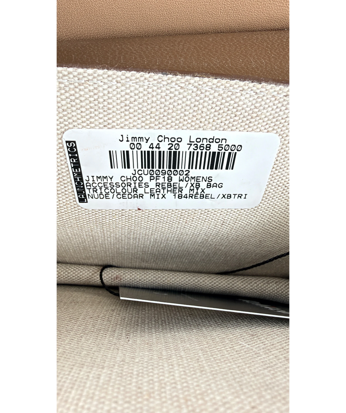 Jimmy Choo Beige Rebel / XB — care label