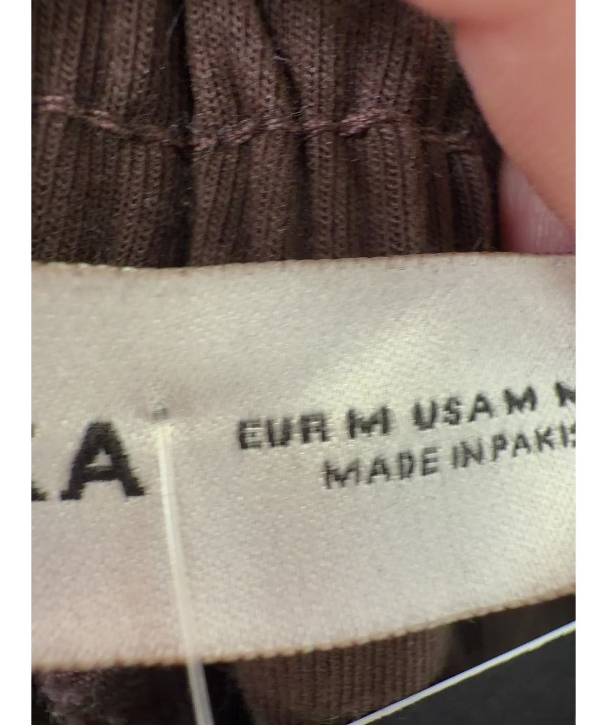 Bershka Brown Colour, size UK M — care label