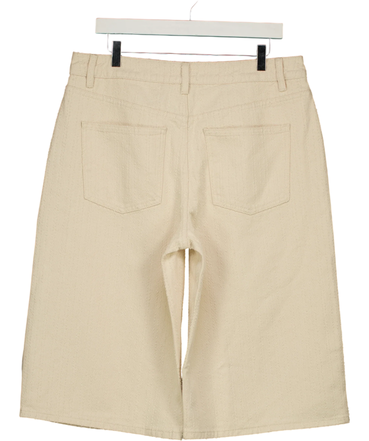ASOS Cream denim wide leg culotte in cream, size UK 12 — back