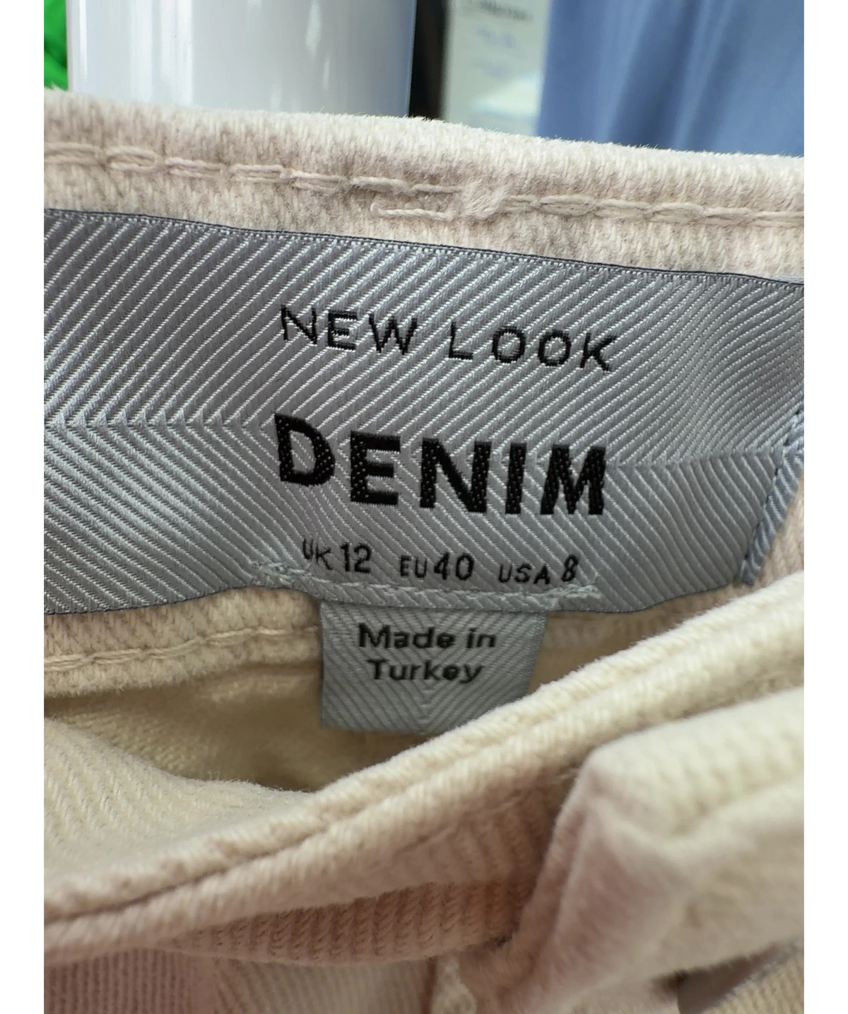 New Look Cream Adalae, size UK 12 — care label