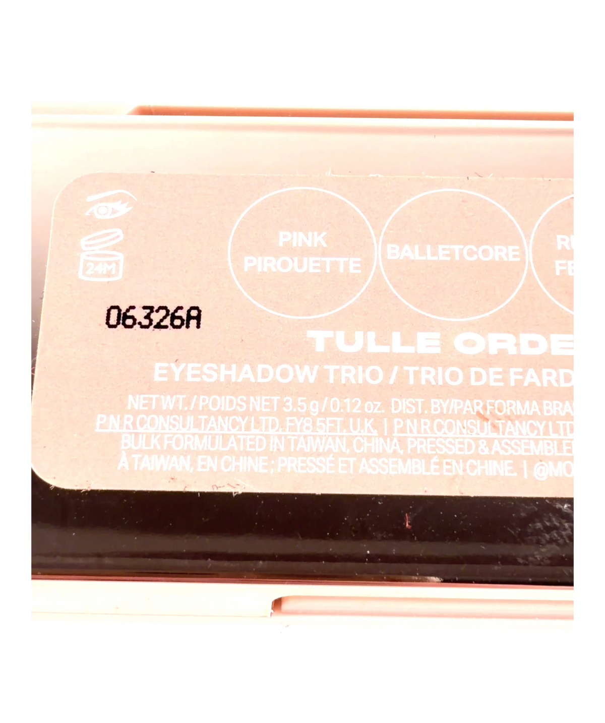 Morphe Tulle Order ChromaPlus Eyeshadow Trio, size 3.5g — detail