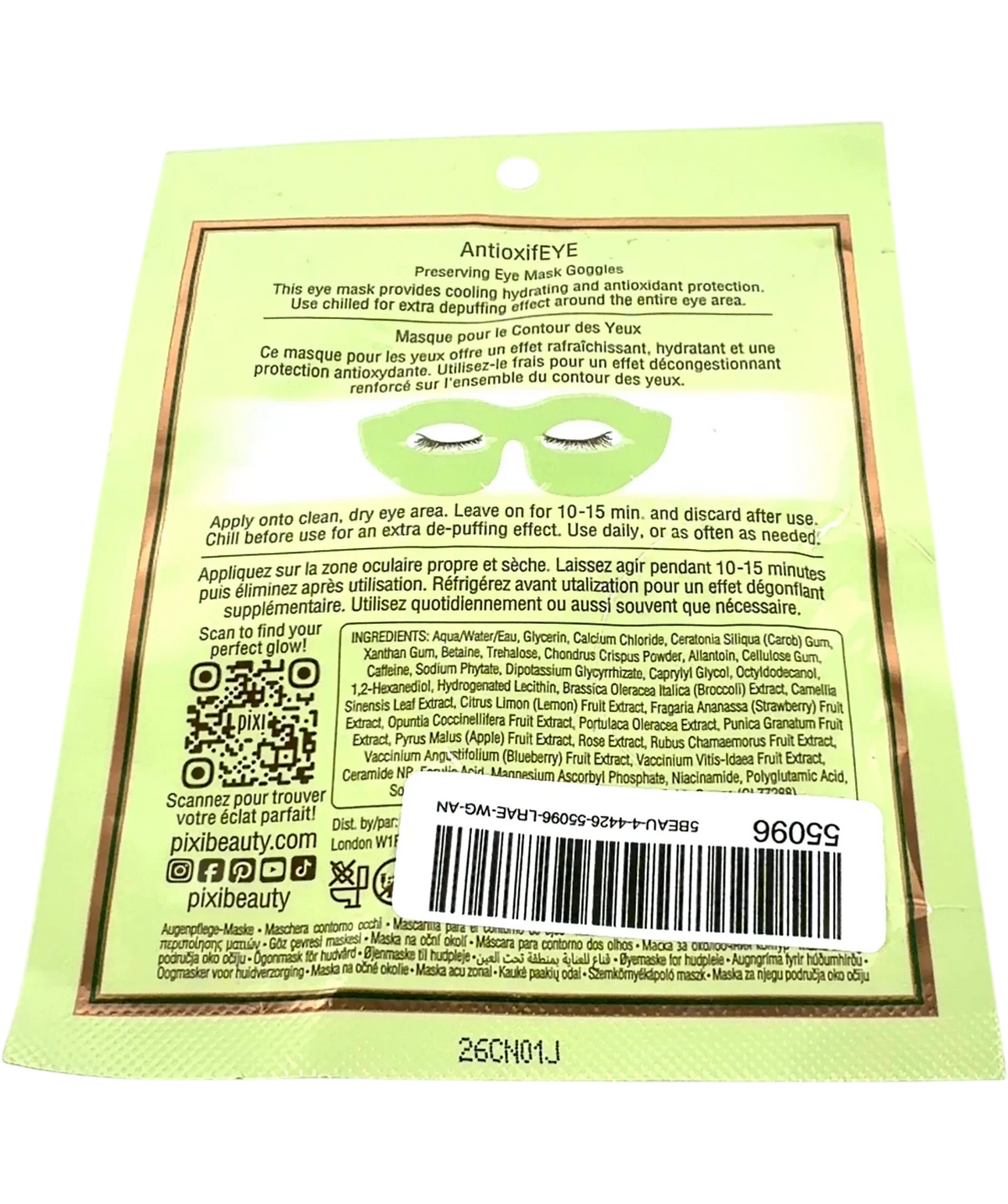 PIXI AntioxifEYE Eye Mask Goggles, size X1 — back