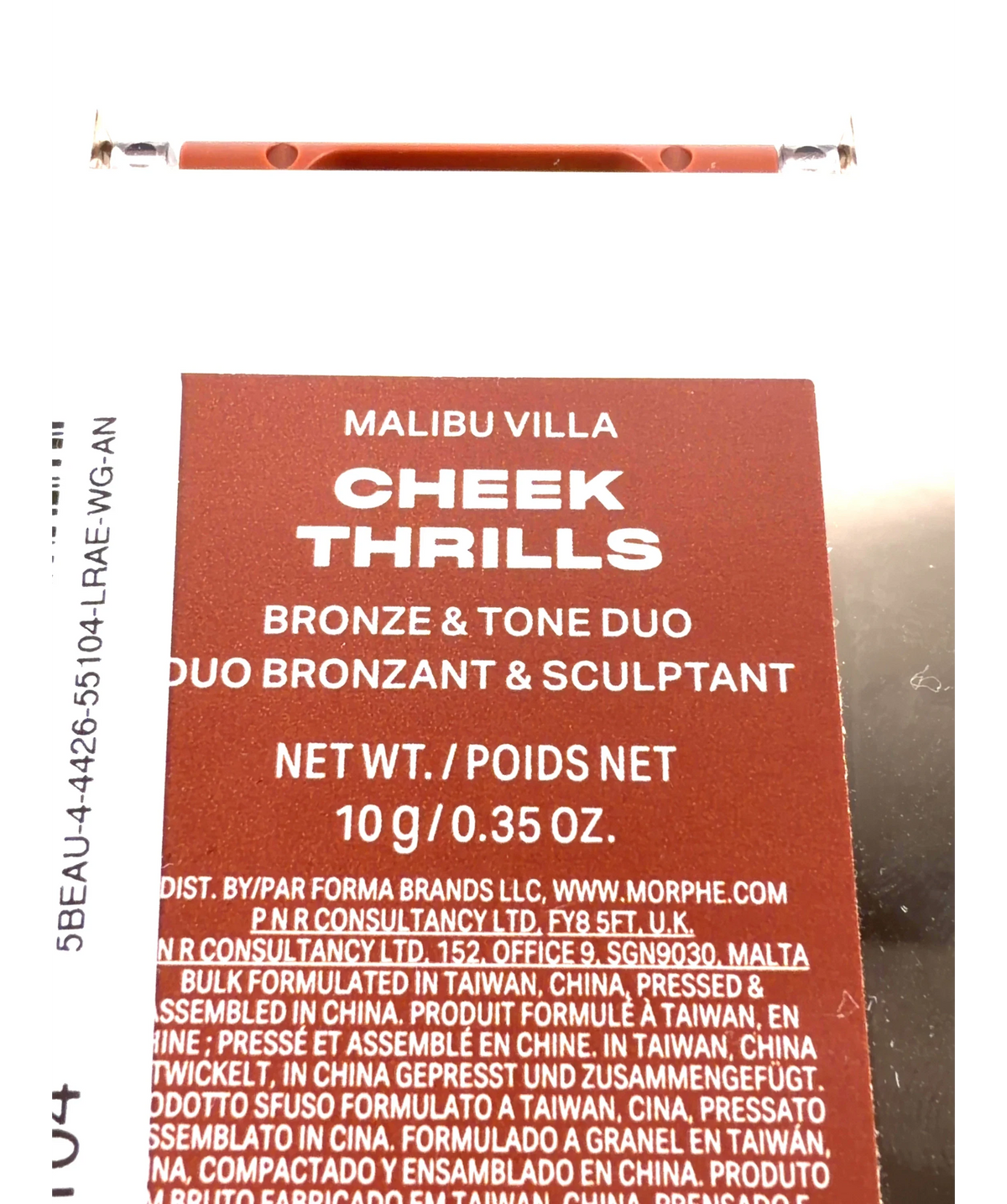 Morphe Malibu Villa MALIBU VILLA CHEEK THRILLS BRONZE & TONE DUO, size 10g — care label