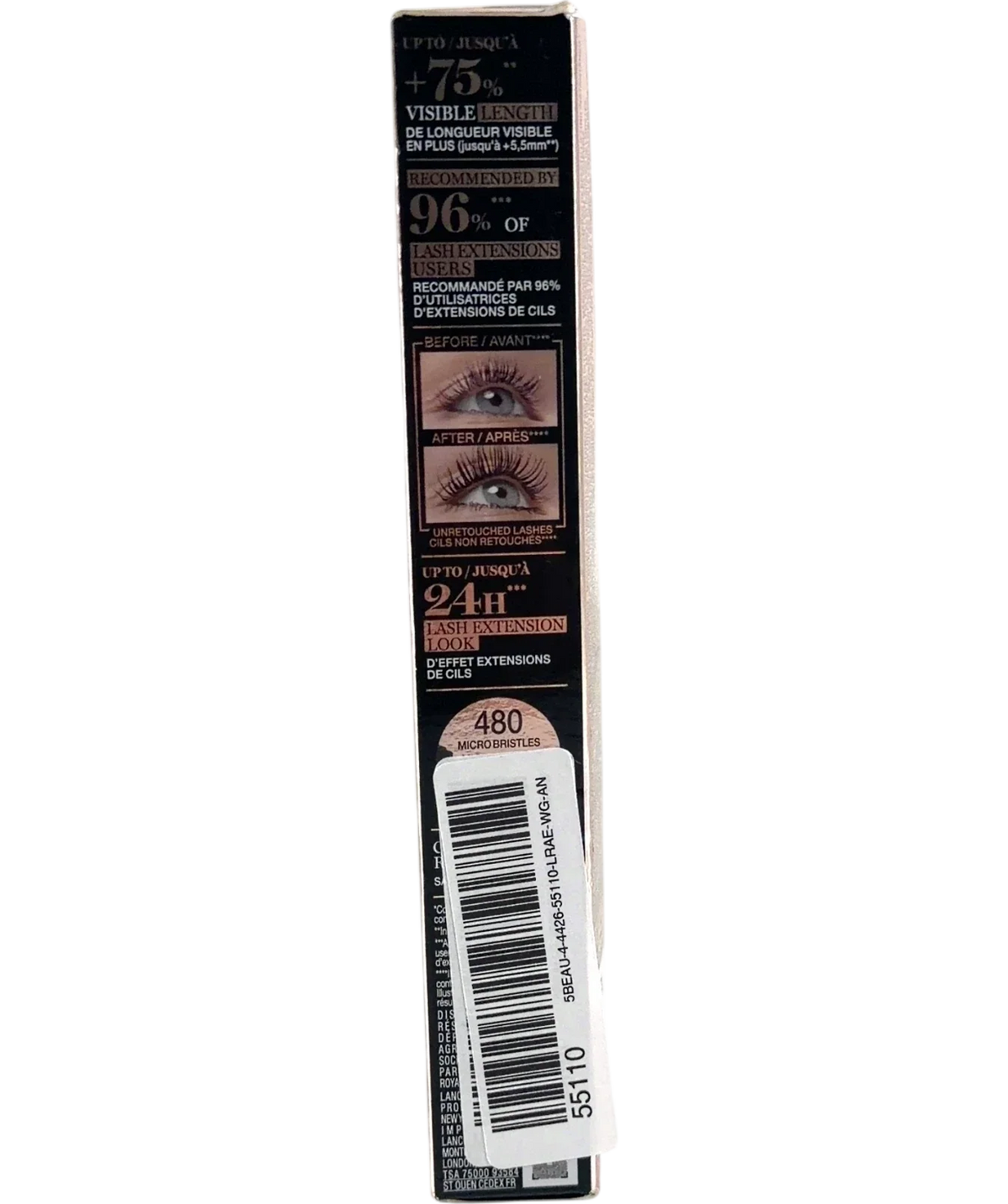 Lancôme 01 True Black Lash Idôle Flutter Extension Mascara, size 8.5ml — back