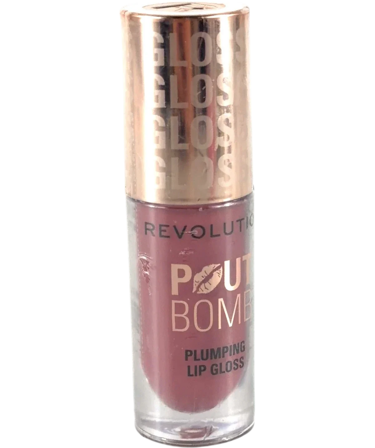 Revolution Wild Mauve Pink Pout Bomb Plumping Lip Gloss, size 4.6ml — front