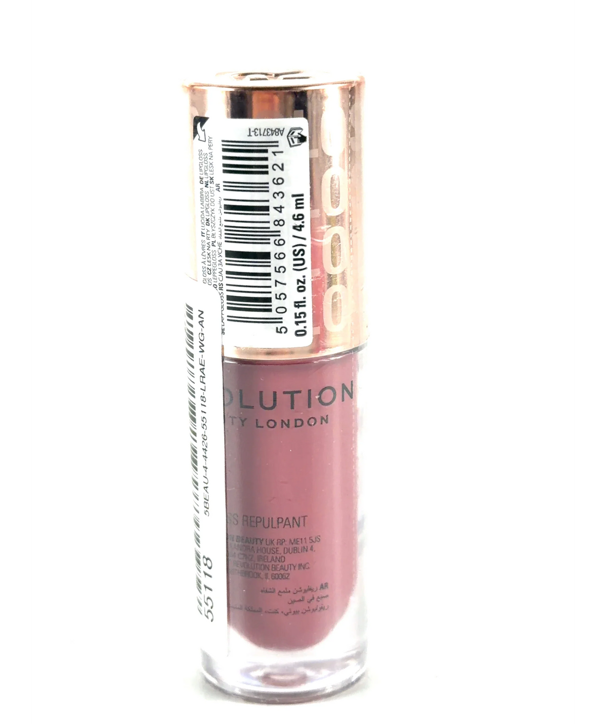Revolution Wild Mauve Pink Pout Bomb Plumping Lip Gloss, size 4.6ml — care label