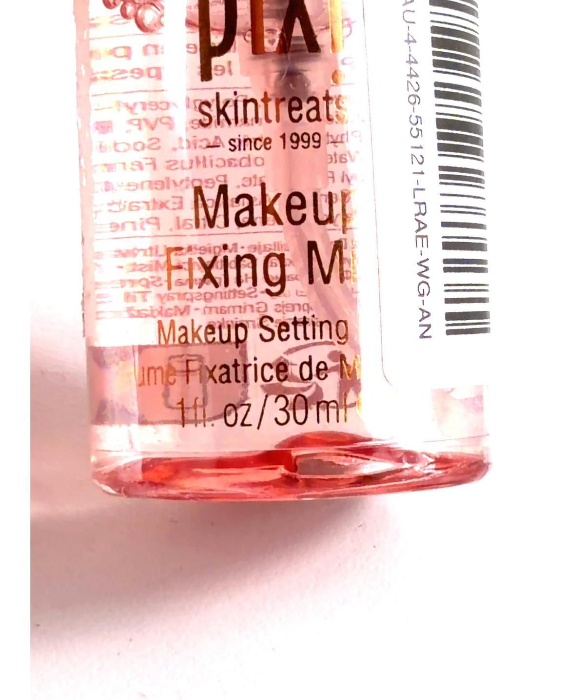 PIXI Makeup Fixing Mist, size 30ml — care label