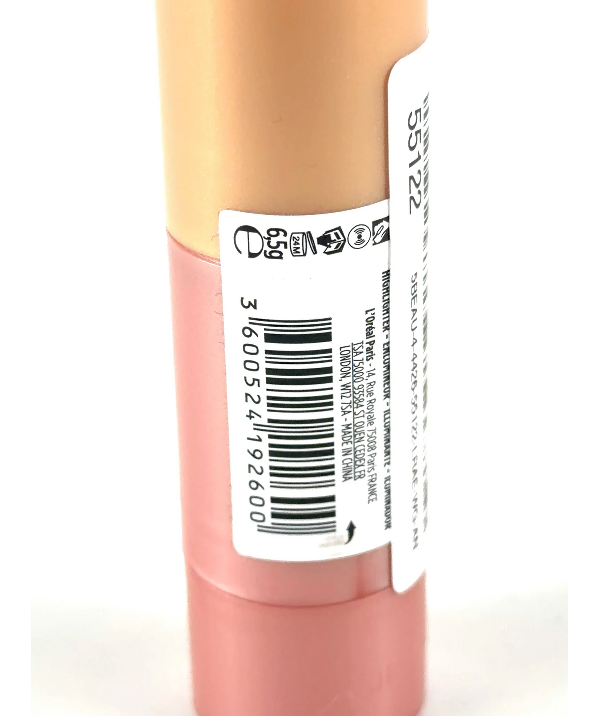L'Oréal 635 Glowy Golden Couture LUMI LE GLOW, size 6.5g — care label