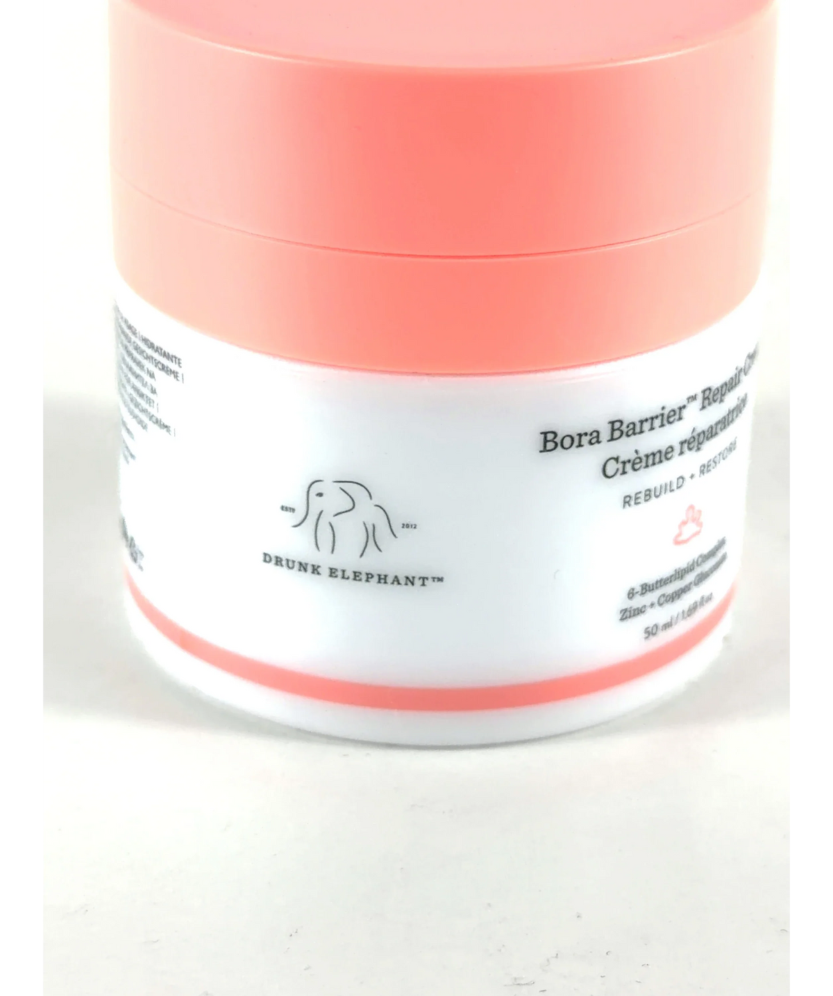 Drunk Elephant Bora Barrier Repair Cream, size 50ml — label