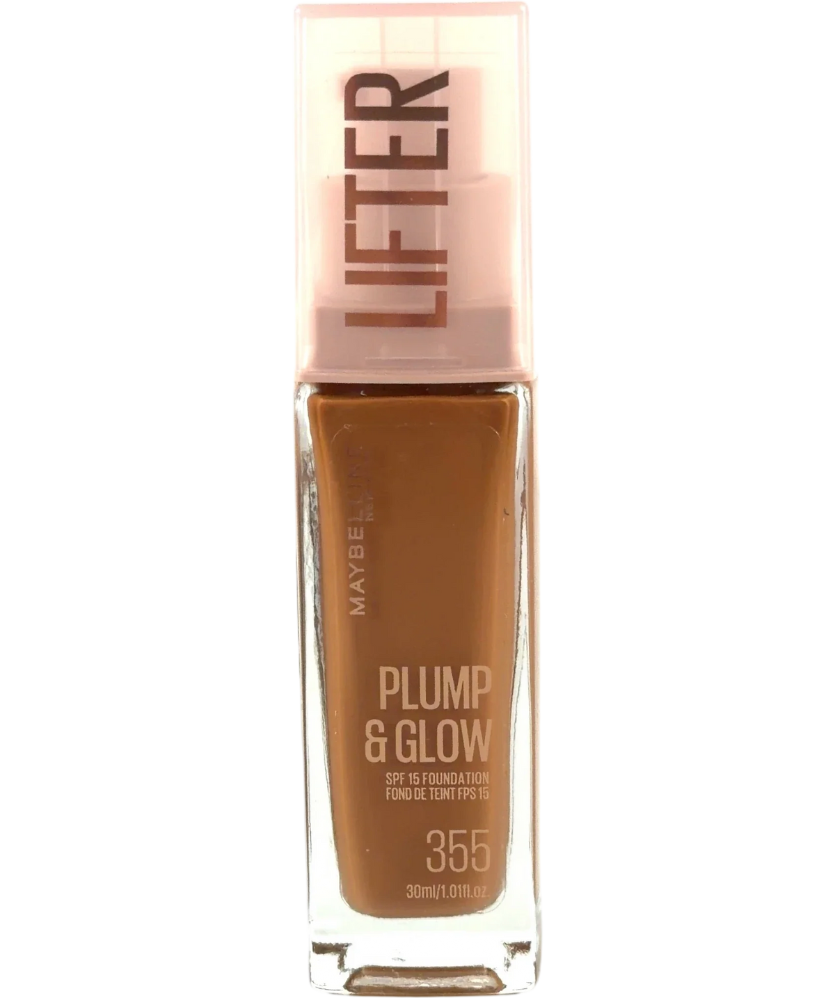 Maybelline 355 Lifter Plump & Glow SPF 15 Foundation, size 30ml — front