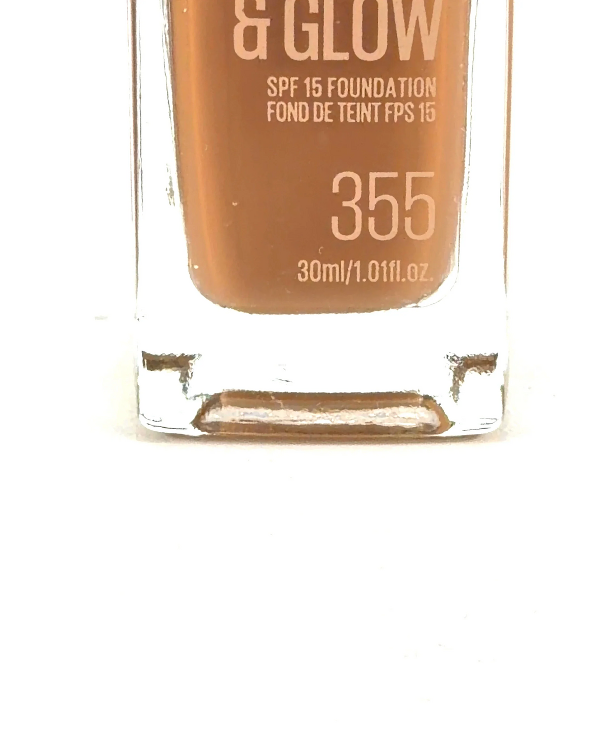 Maybelline 355 Lifter Plump & Glow SPF 15 Foundation, size 30ml — care label