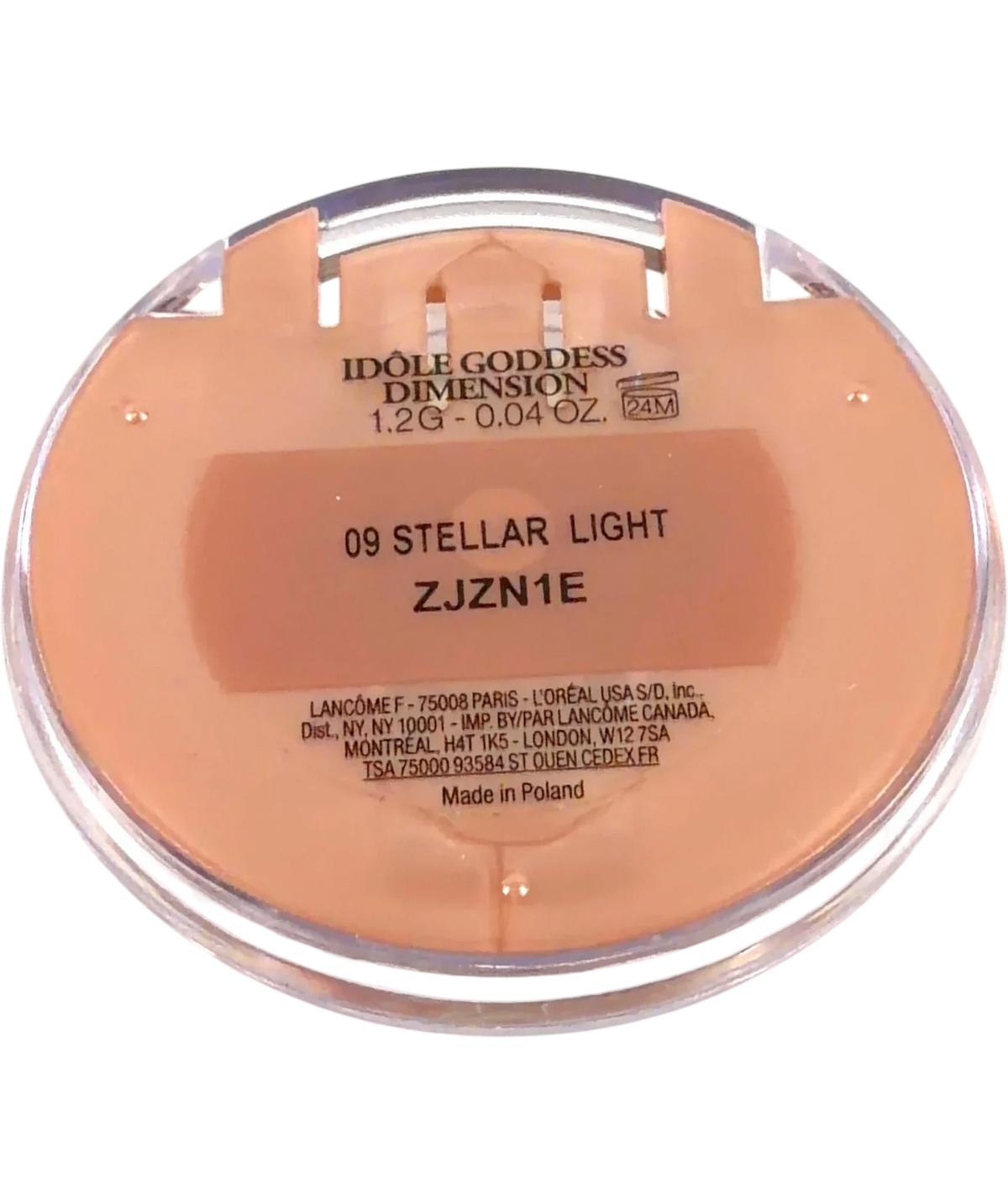Lancôme 09 STELLAR LIGHT Idôle Goddess Dimension Mono Eyeshadow, size 1.2g — back
