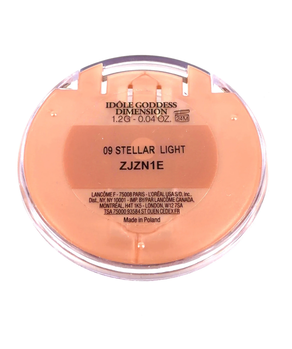 Lancôme 09 STELLAR LIGHT Idôle Goddess Dimension Mono Eyeshadow, size 1.2g — label