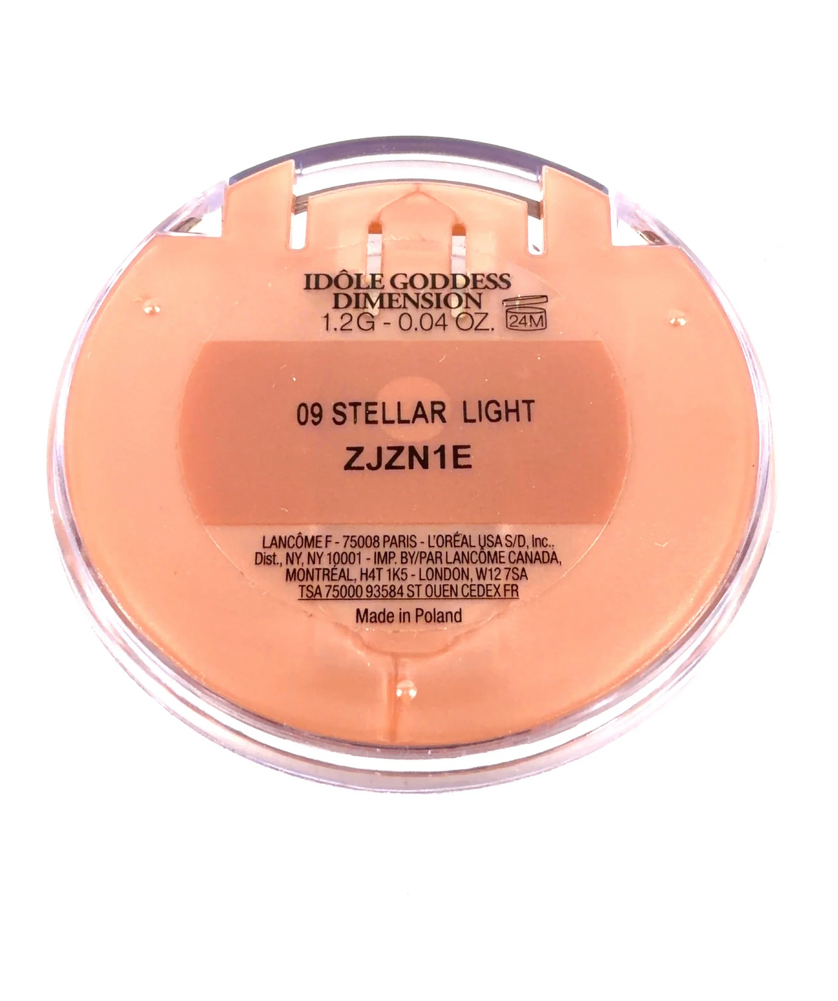 Lancôme 09 STELLAR LIGHT Idôle Goddess Dimension Mono Eyeshadow, size 1.2g — care label