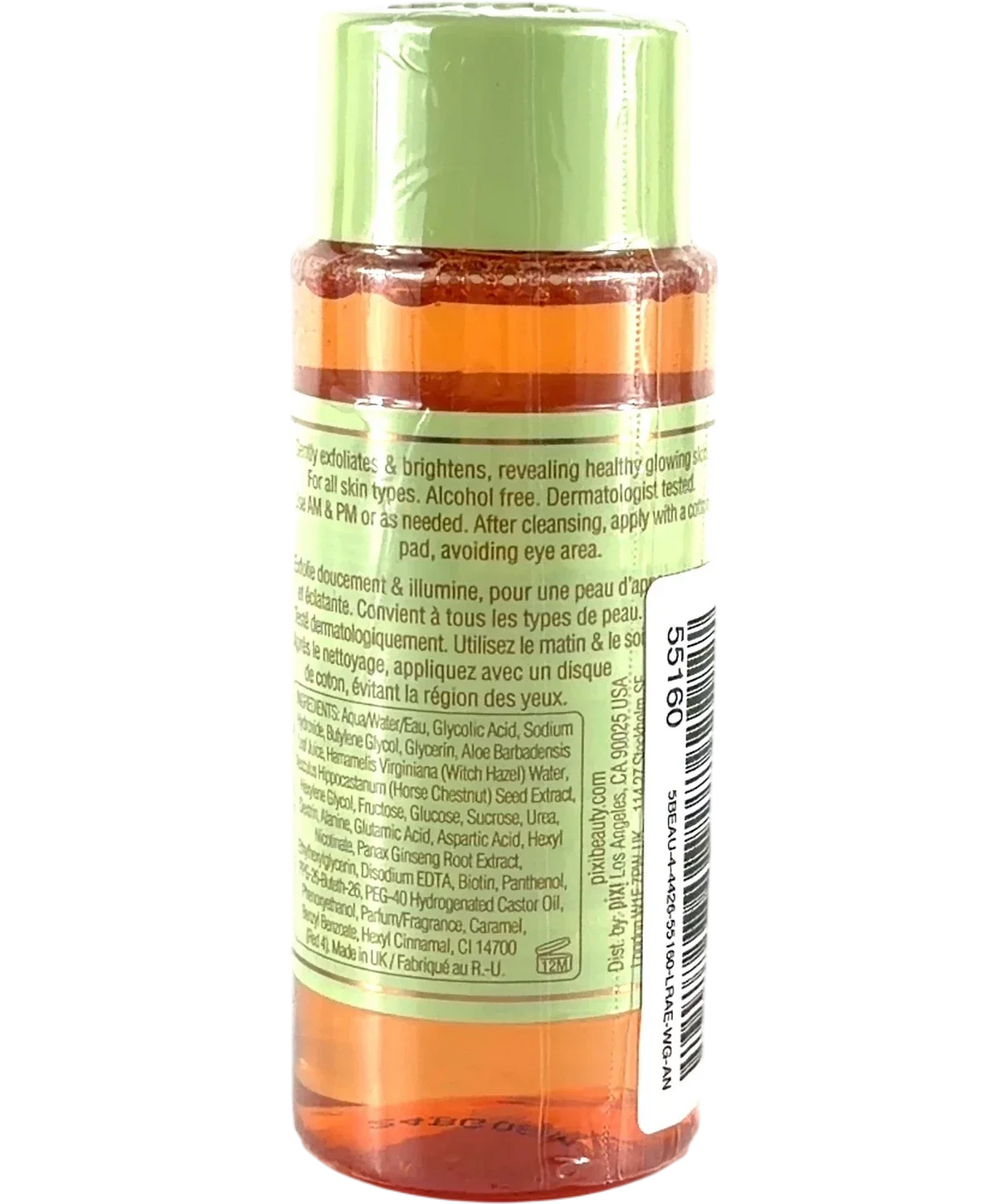 PIXI Glow Tonic, size 100ml — back