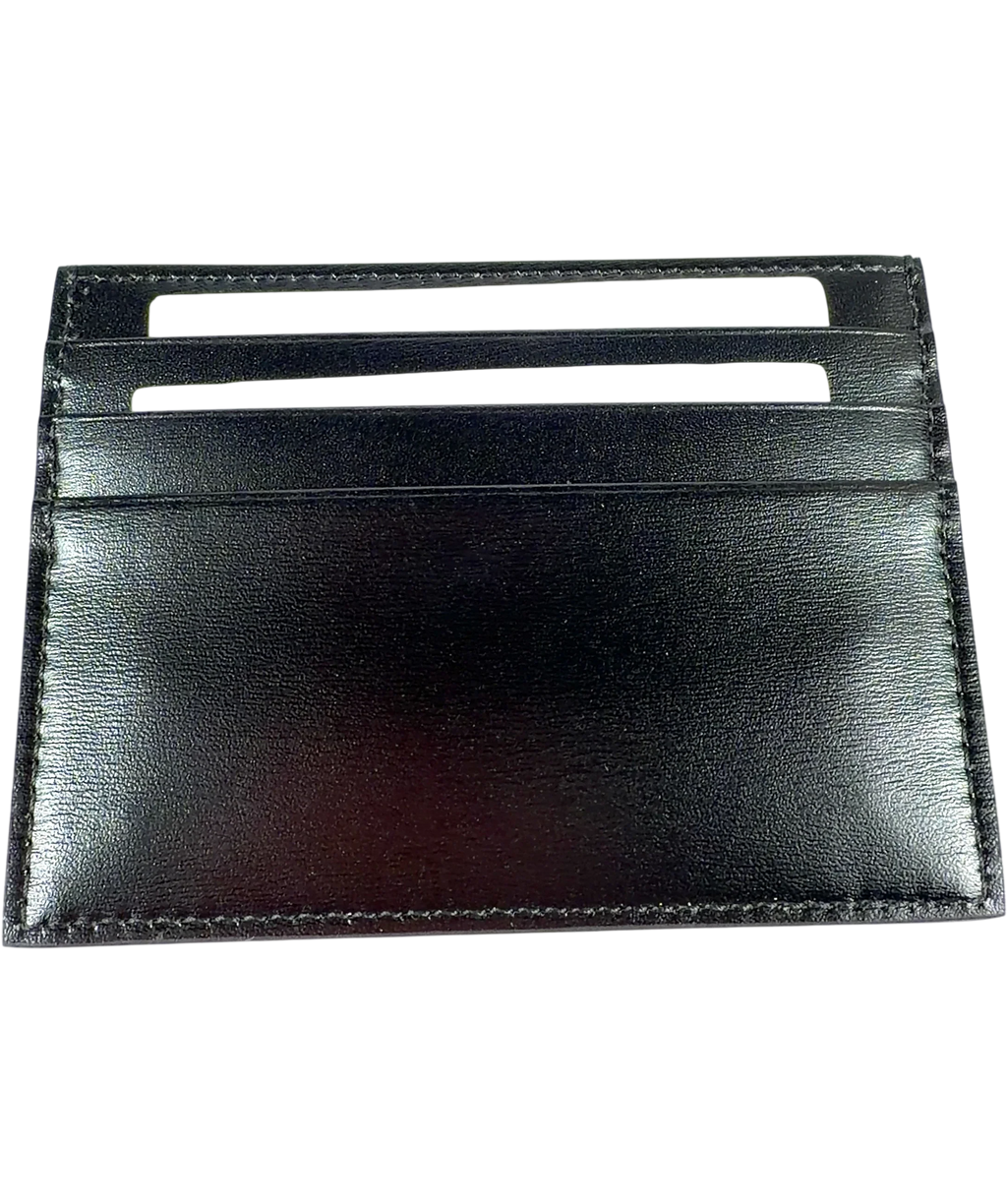 CELINE PARIS Black Triomphe Card Holder — back