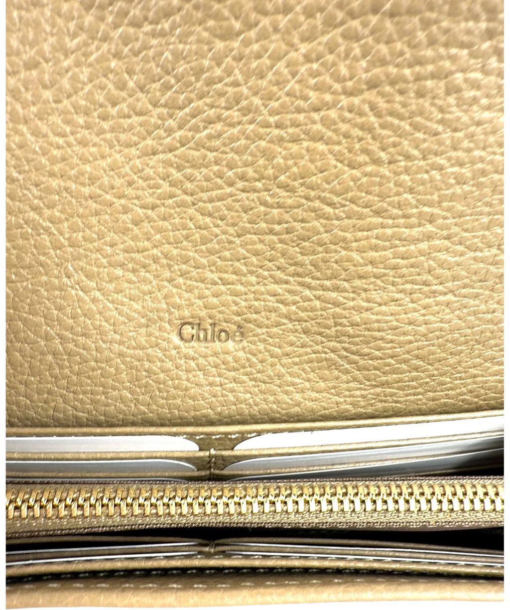 Chloé taupe Paraty Long Wallet — additional view
