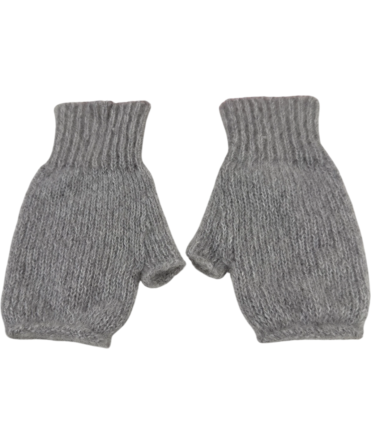 Miu Miu Grey Mohair/Wool Fingerless Gloves, size UK M — back