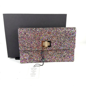 Anya Hindmarch Valorie Multicoloured Glitter Clutch Bag