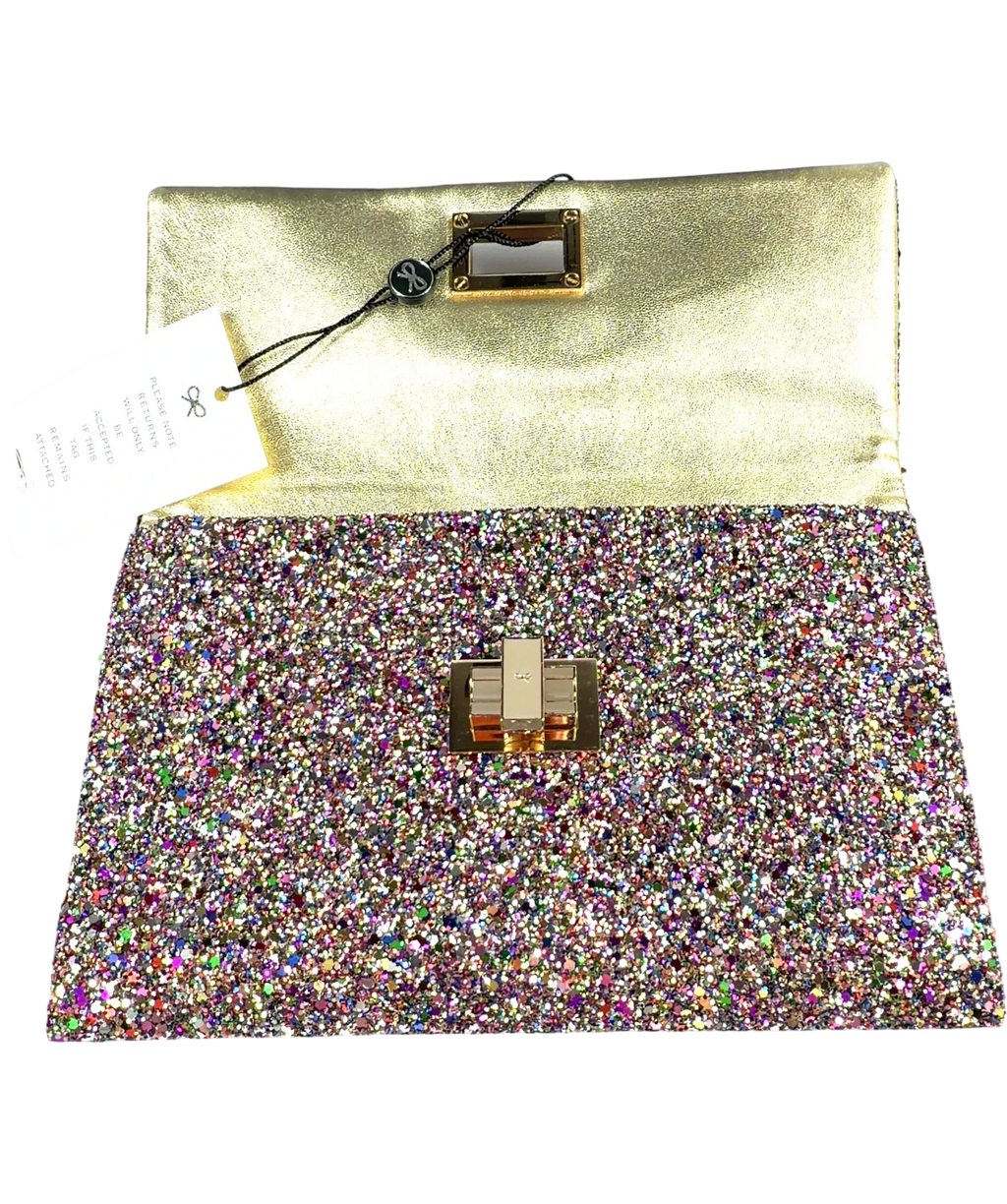 Anya Hindmarch Multicoloured Valorie Multicoloured Glitter Clutch Bag — additional view