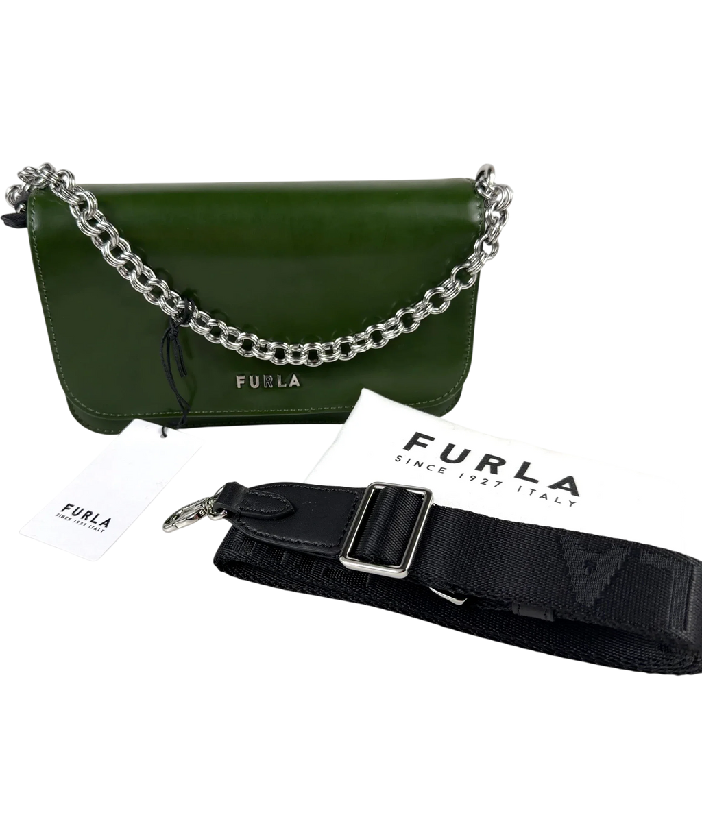 furla Green Splendida Mini Shoulder Bag — front