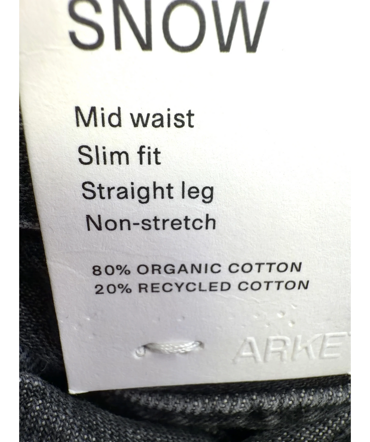 ARKET Black ARKET Washed Black  Mid-waist Straight leg Jeans W29, size W29 — label