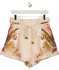 Zimmermann Cream ASCENSION TUCK SHORT, size UK 10 — front