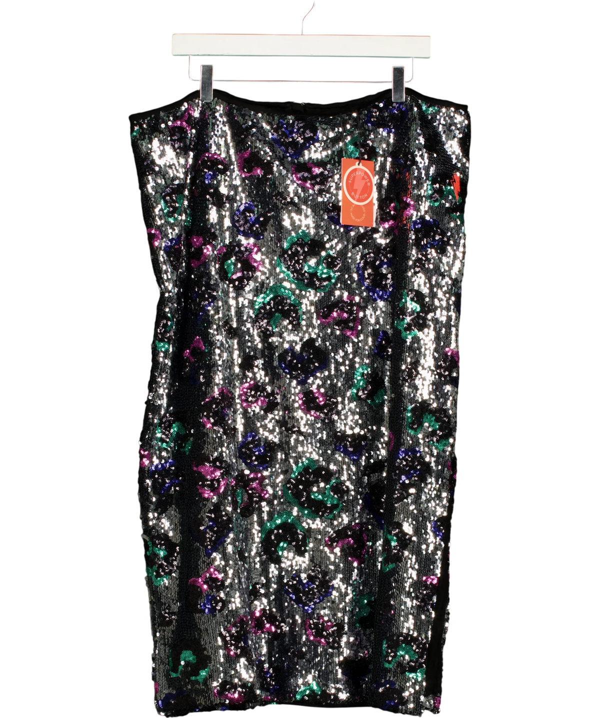 SCAMP & DUDE Multicoloured Split Front Midi Skirt, size UK 20 — front
