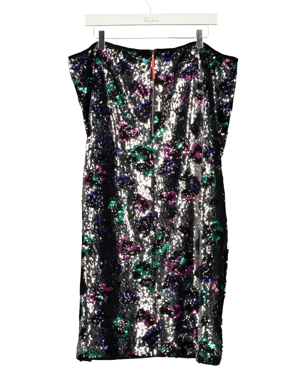 SCAMP & DUDE Multicoloured Split Front Midi Skirt, size UK 20 — back