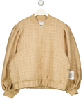 ASOS Metallic ASOS CURVE Premium Metallic Boucle tweed Bomber Jacket, size UK XL — front