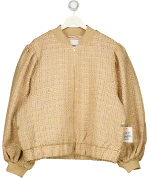 ASOS Asos Curve Premium Metallic Boucle Tweed Bomber Jacket UK XL