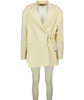 ASOS Cream Asos Cream Double Breasted Wrap Blazer, size UK L — front