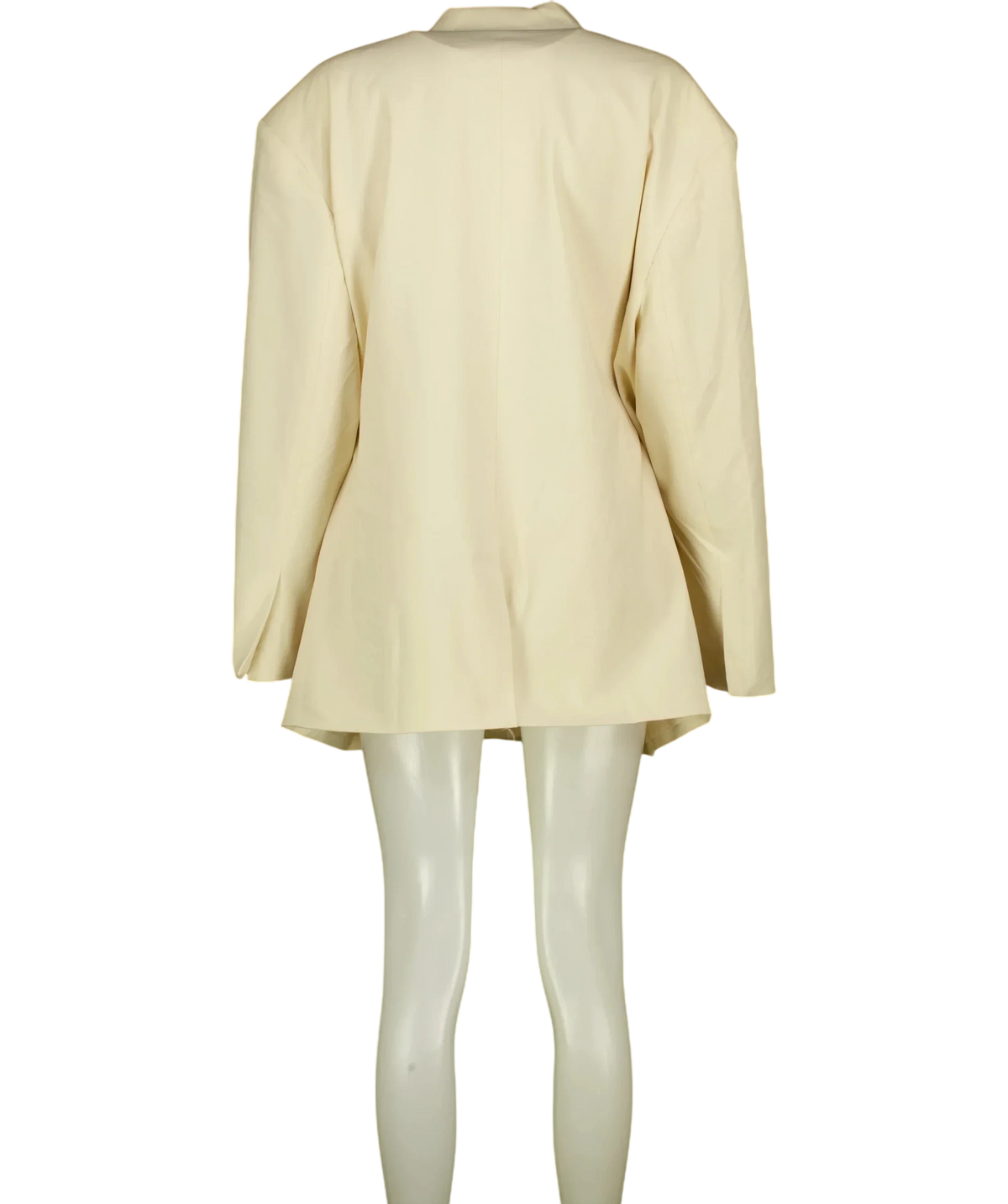 ASOS Cream Asos Cream Double Breasted Wrap Blazer, size UK L — back
