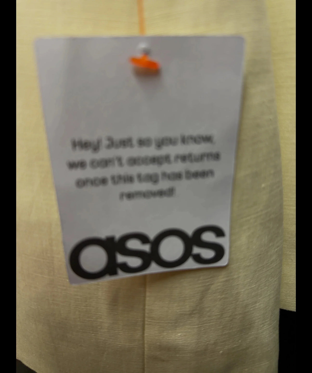 ASOS Cream Asos Cream Double Breasted Wrap Blazer, size UK L — detail