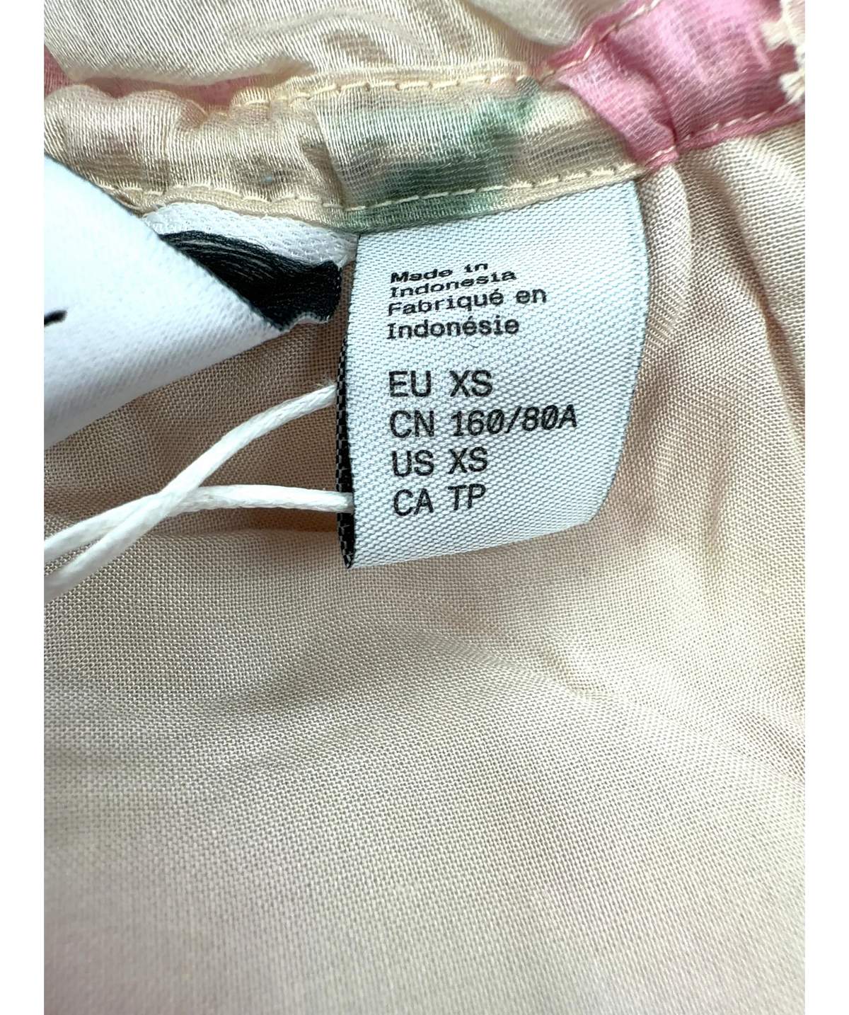 & OTHER STORIES Nude & Other Stories Lyocell Blend Puff Sleeve Pink Floral Dress, size UK XS — care label