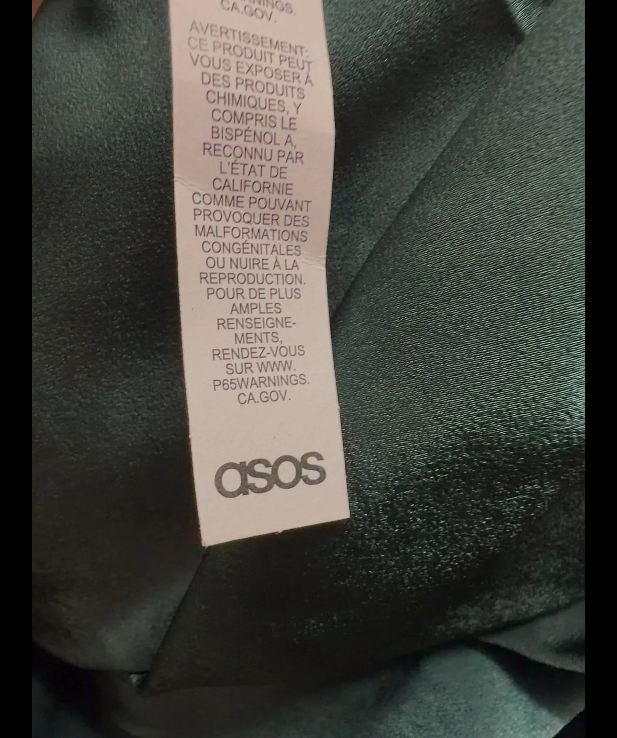 ASOS Green Asos Forest Green Satin Sweetheart neckline midi dress, size UK 8 — detail