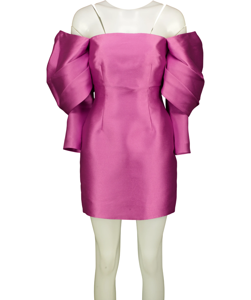 Solace London Pink Freja Mini Dress, size UK 8 — front