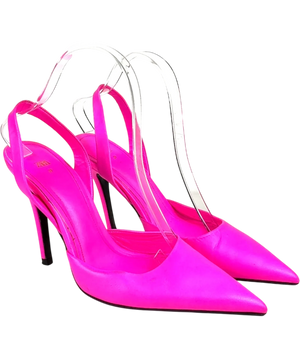 Zara Pink Pointed Stiletto Slingback Heel Size 38