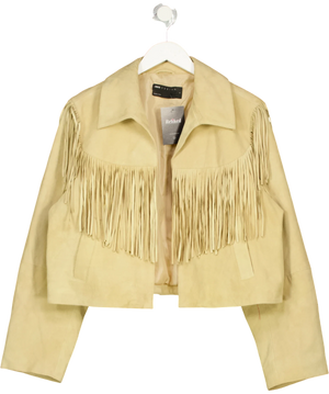 ASOS Beige Fringed Real Suede Jacket UK M