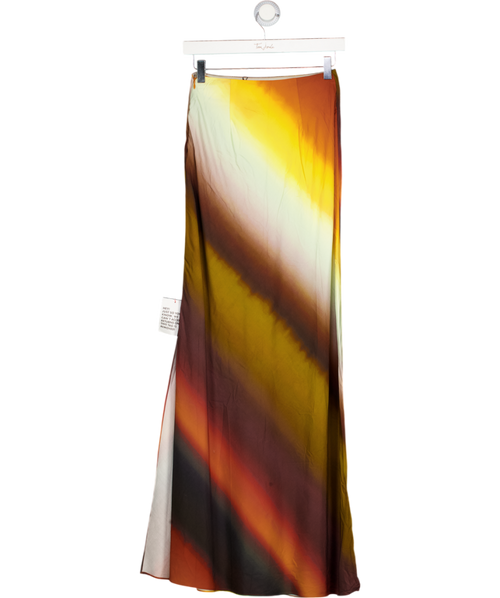ASOS Multicoloured Ombre Satin Maxi Slip Skirt UK 6
