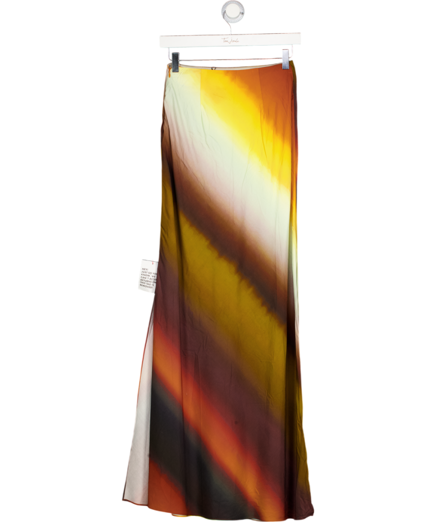 ASOS Multicoloured Ombre Satin Maxi Slip Skirt UK 6