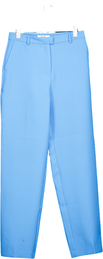 NA-KD Blue Straight Leg Suit Pants UK 10