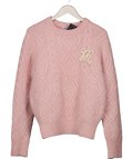 Mithridate Pink Fluffy Cable Crew UK M